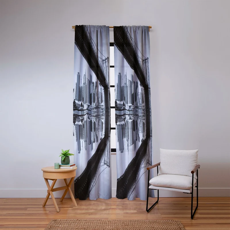 East River Reflected Window Curtain