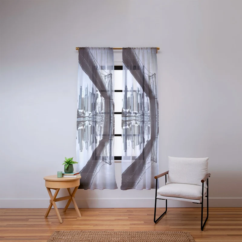 East River Reflected Window Curtain