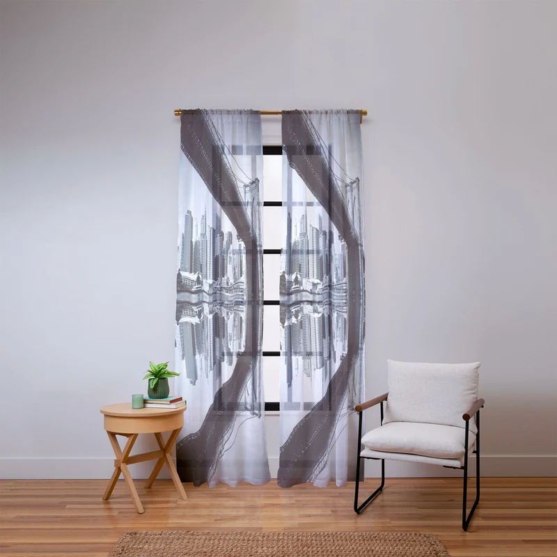 East River Reflected Window Curtain