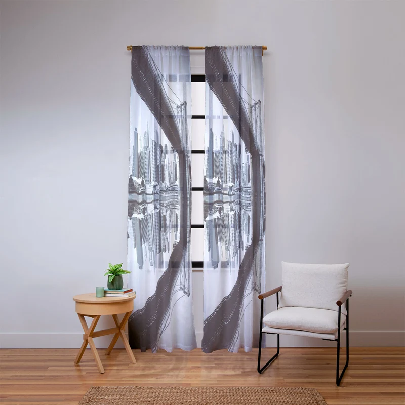 East River Reflected Window Curtain