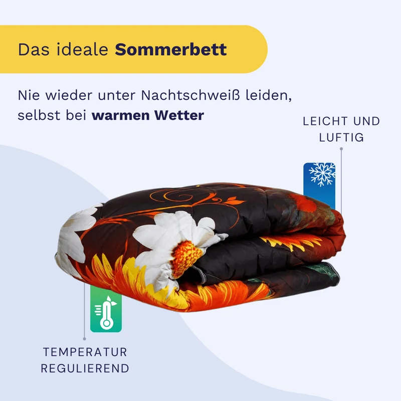 Zelesta Comfort Design Sommerbettdecke - Summer Flowers