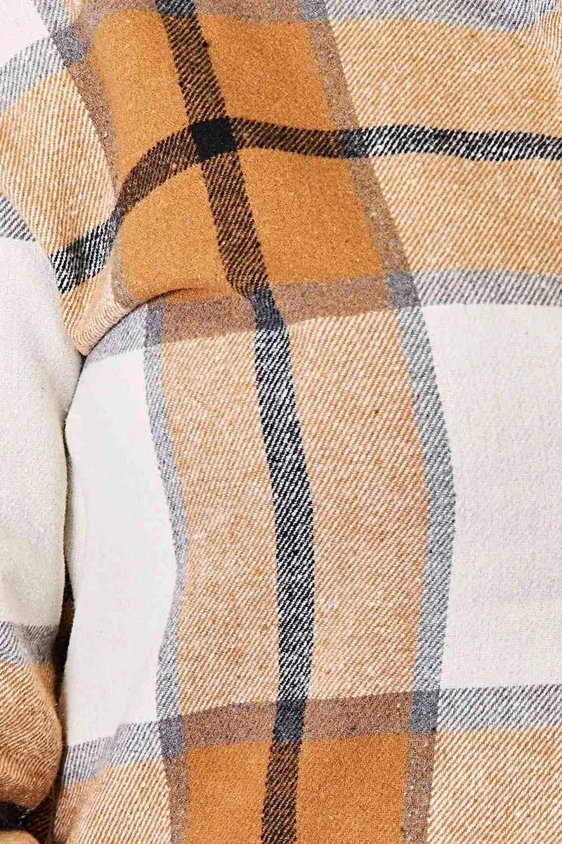 Stijlvol overhemd met ruitpatroon, 100% polyester, verlaagde schouders en een relaxte pasvorm voor een casual, elegante look.