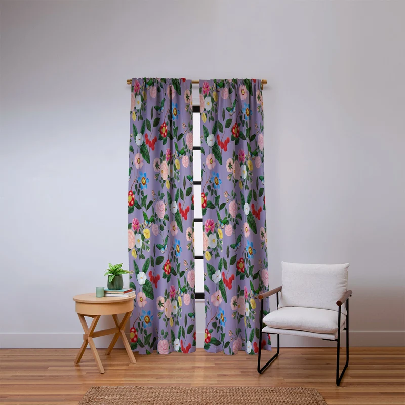 Early June Lavender Window Curtain