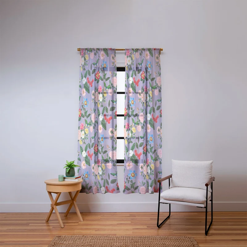 Early June Lavender Window Curtain
