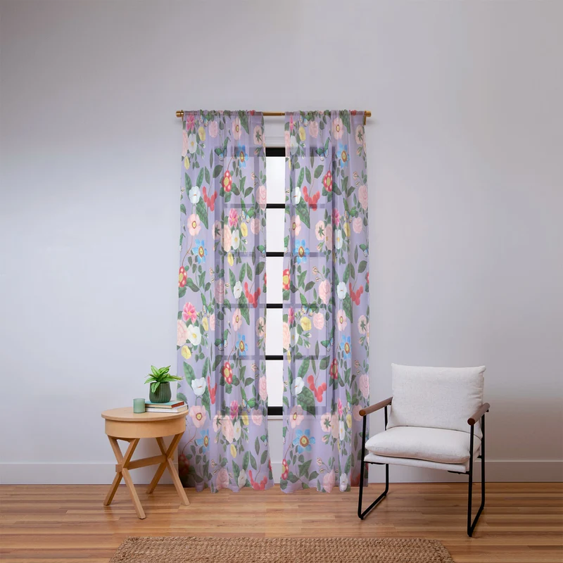 Early June Lavender Window Curtain