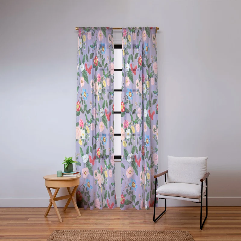Early June Lavender Window Curtain