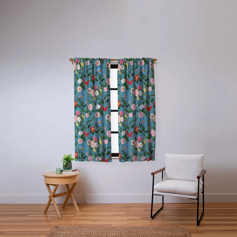 Early June Light Teal Window Curtain
