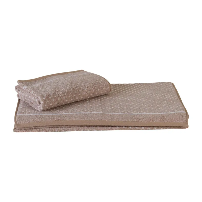 Asciugamano con Ospite pois Moderno in Cotone 550 gr/mq