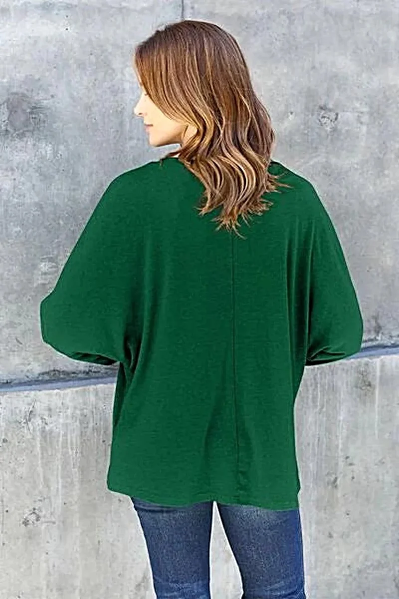 Elegant basic T-shirt met ronde hals - T-shirt met lange mouwen in alle maten voor een moeiteloze stijl.