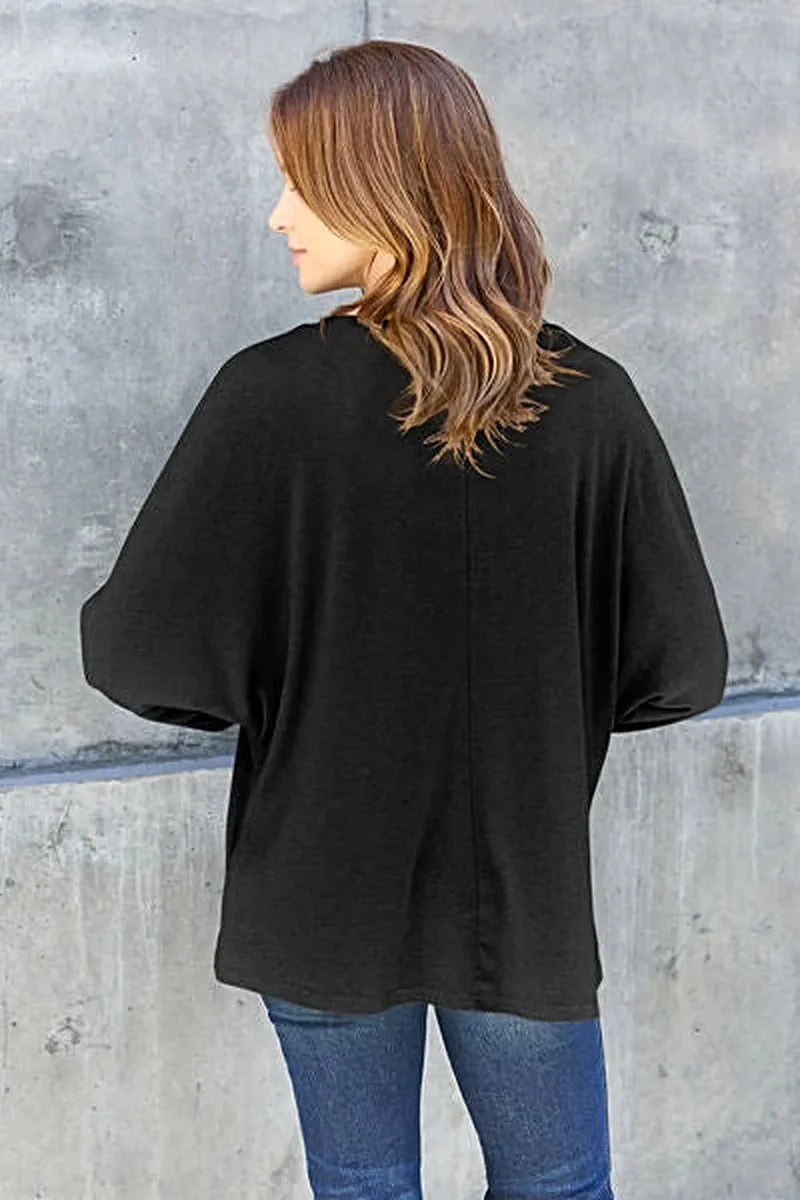 Elegant basic T-shirt met ronde hals - T-shirt met lange mouwen in alle maten voor een moeiteloze stijl.