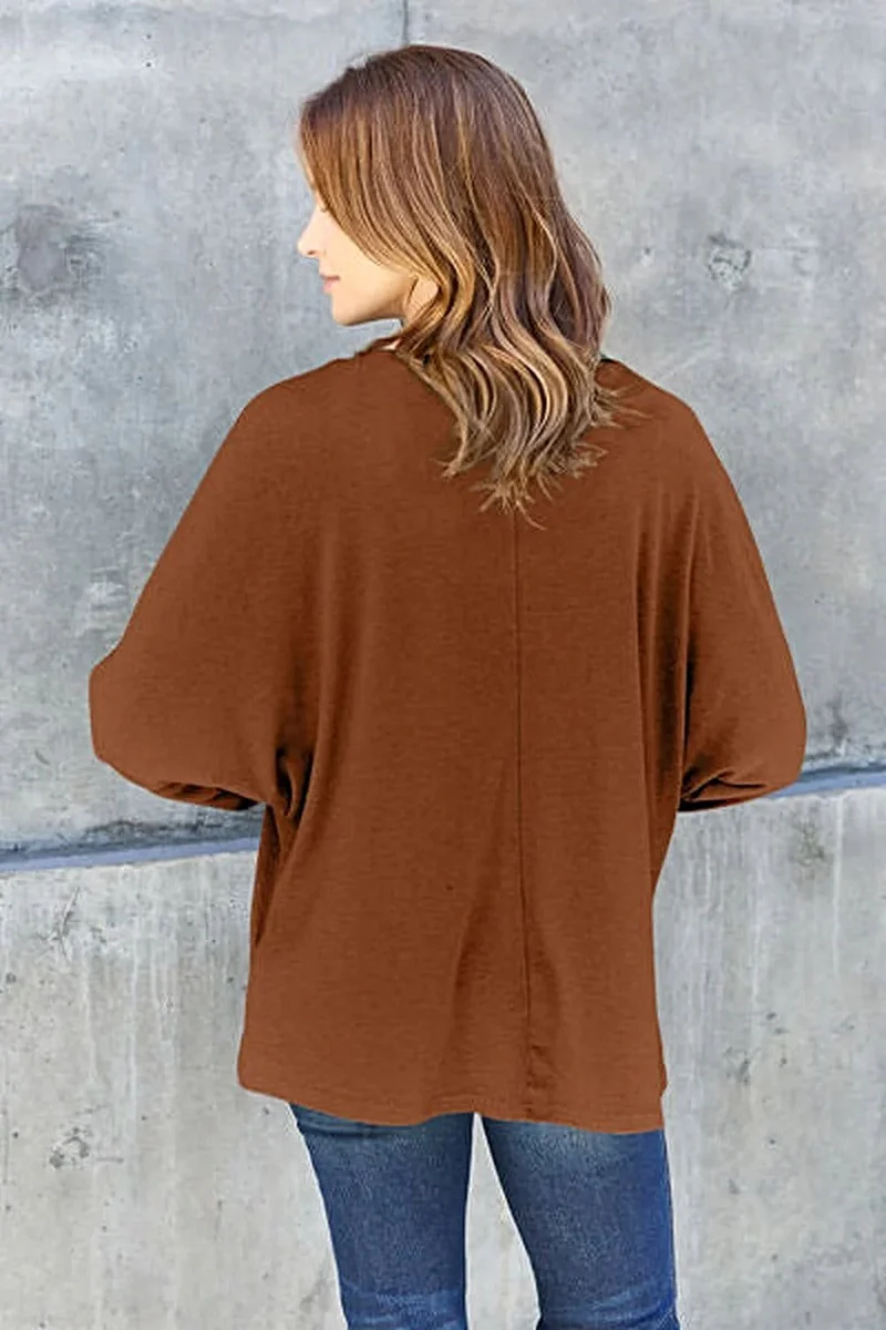 Elegant basic T-shirt met ronde hals - T-shirt met lange mouwen in alle maten voor een moeiteloze stijl.