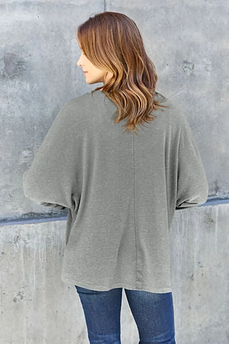 Elegant basic T-shirt met ronde hals - T-shirt met lange mouwen in alle maten voor een moeiteloze stijl.