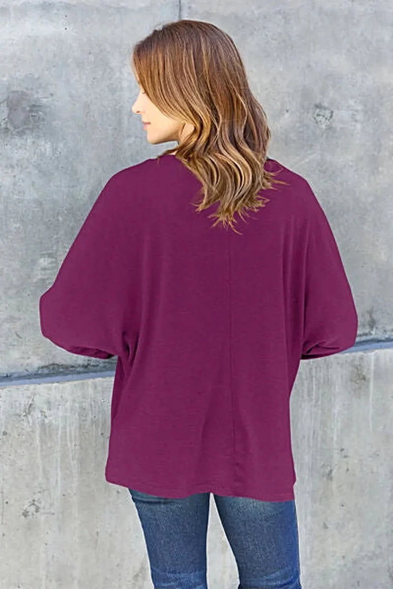 Elegant basic T-shirt met ronde hals - T-shirt met lange mouwen in alle maten voor een moeiteloze stijl.
