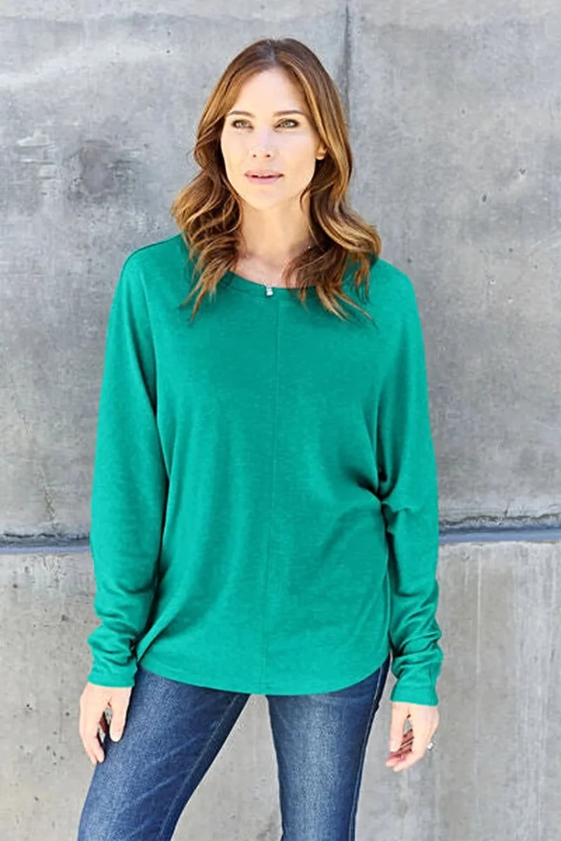 Elegant basic T-shirt met ronde hals - T-shirt met lange mouwen in alle maten voor een moeiteloze stijl.