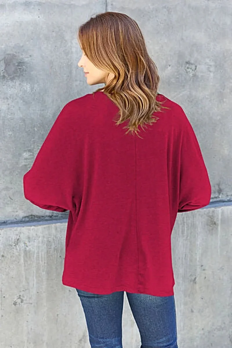 Elegant basic T-shirt met ronde hals - T-shirt met lange mouwen in alle maten voor een moeiteloze stijl.