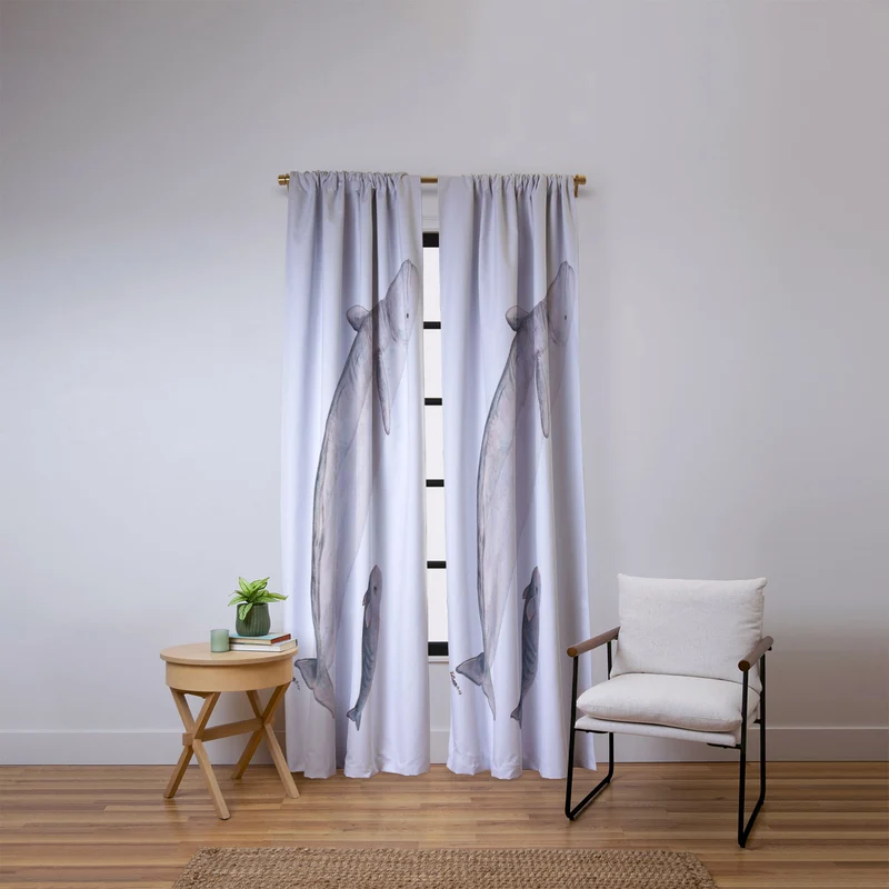 Beluga white whale Window Curtain