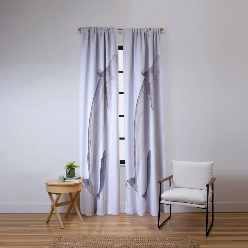 Beluga white whale Window Curtain