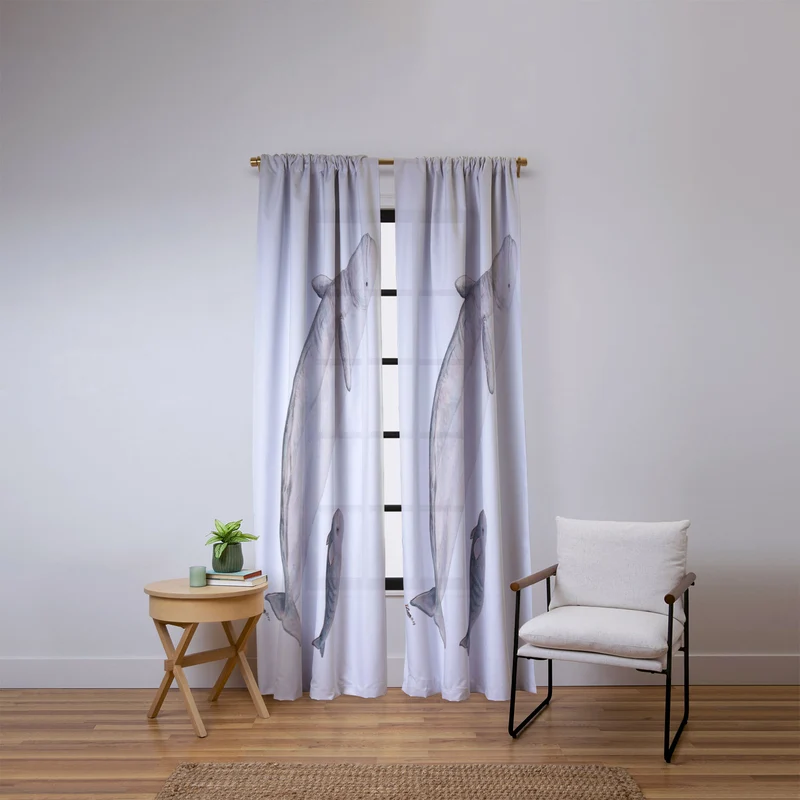 Beluga white whale Window Curtain