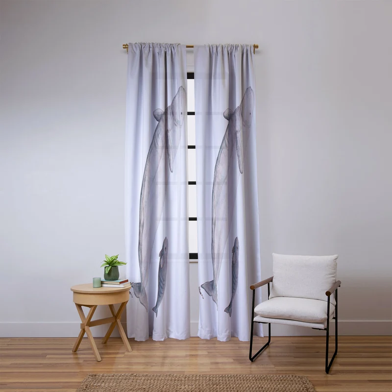 Beluga white whale Window Curtain