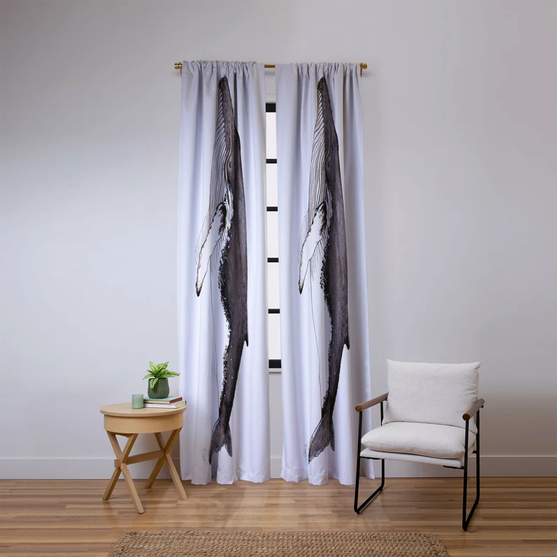 Humpback whale Window Curtain