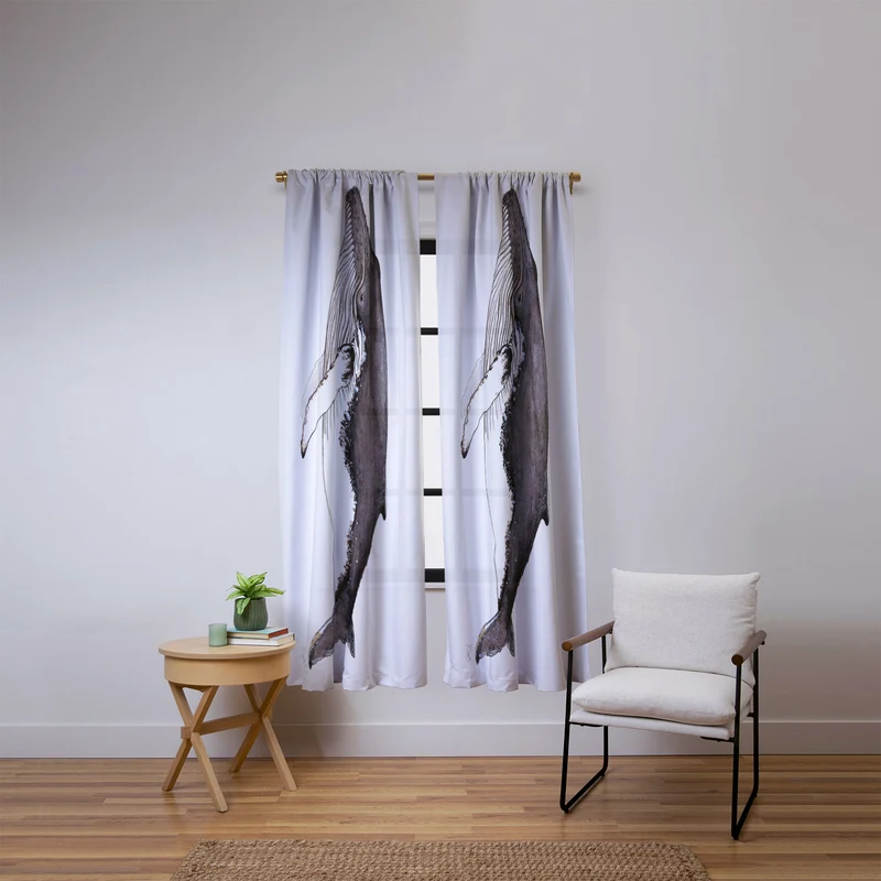 Humpback whale Window Curtain