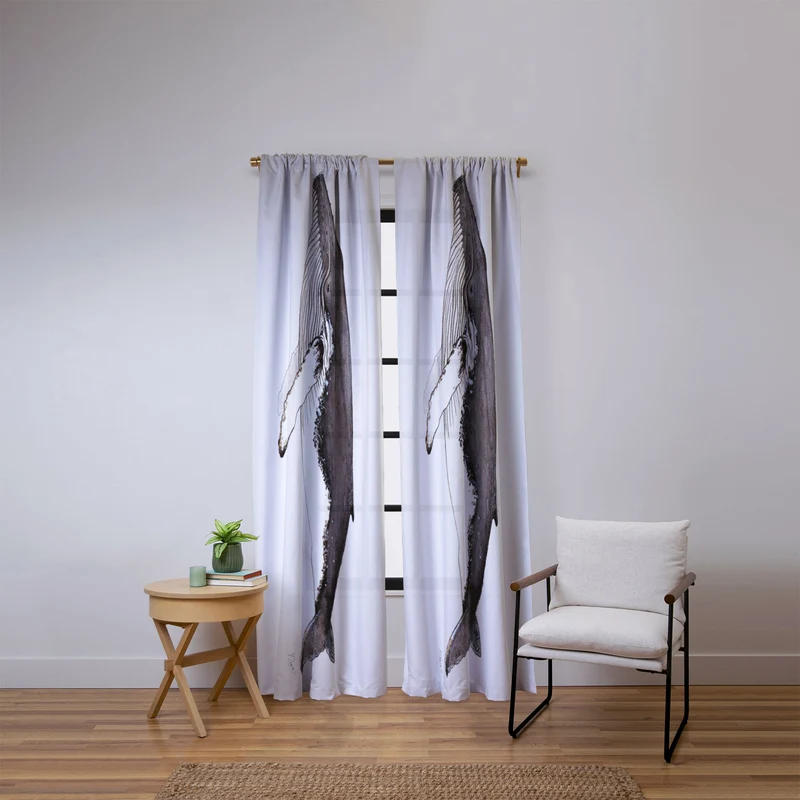 Humpback whale Window Curtain