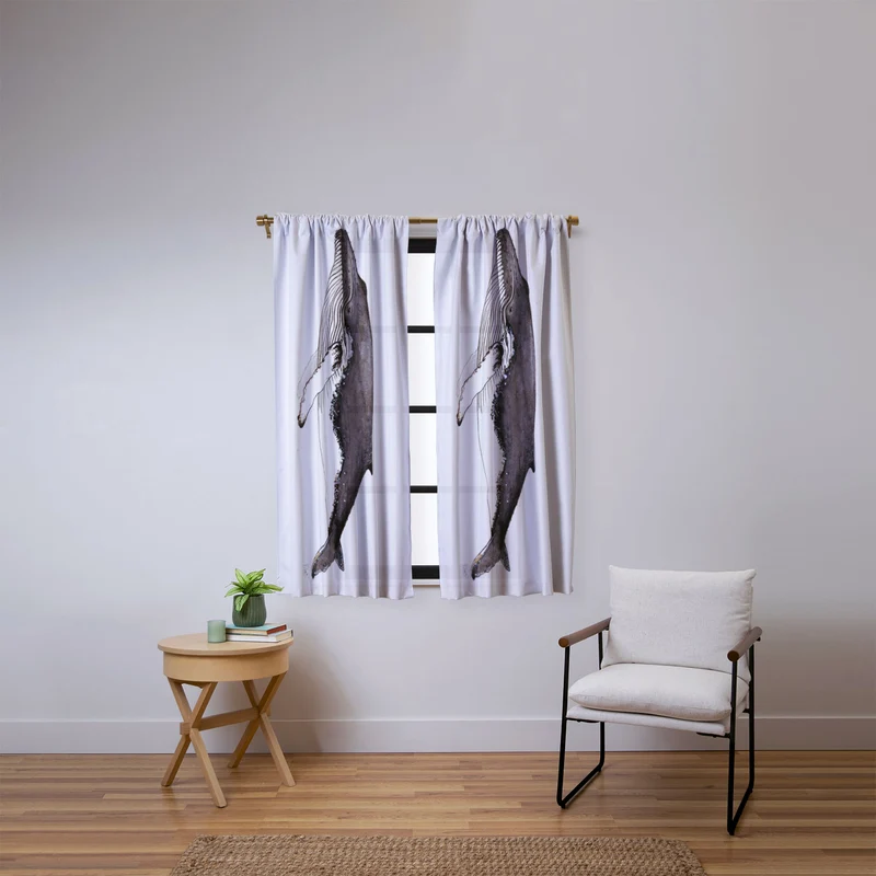 Humpback whale Window Curtain
