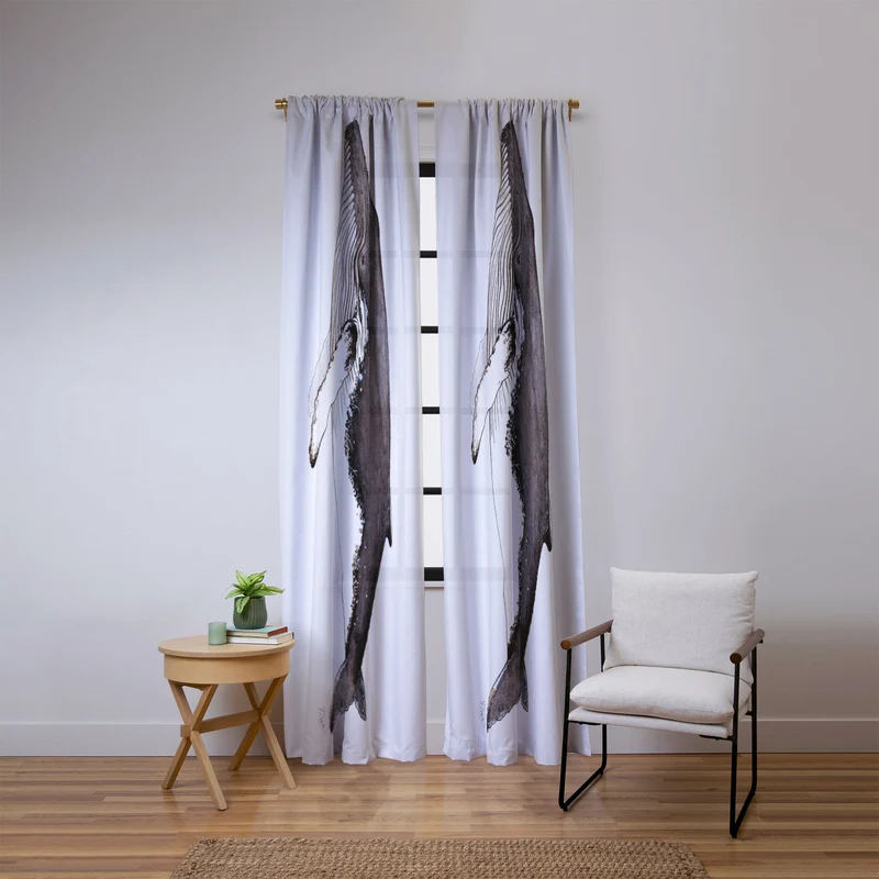 Humpback whale Window Curtain