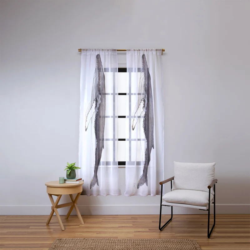 Humpback whale Window Curtain