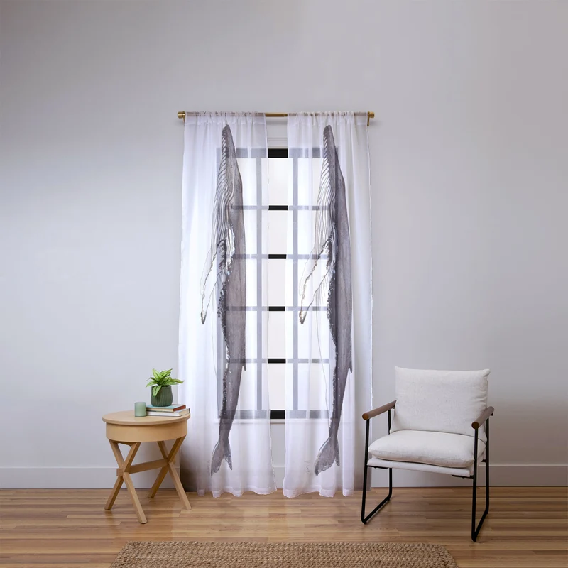Humpback whale Window Curtain