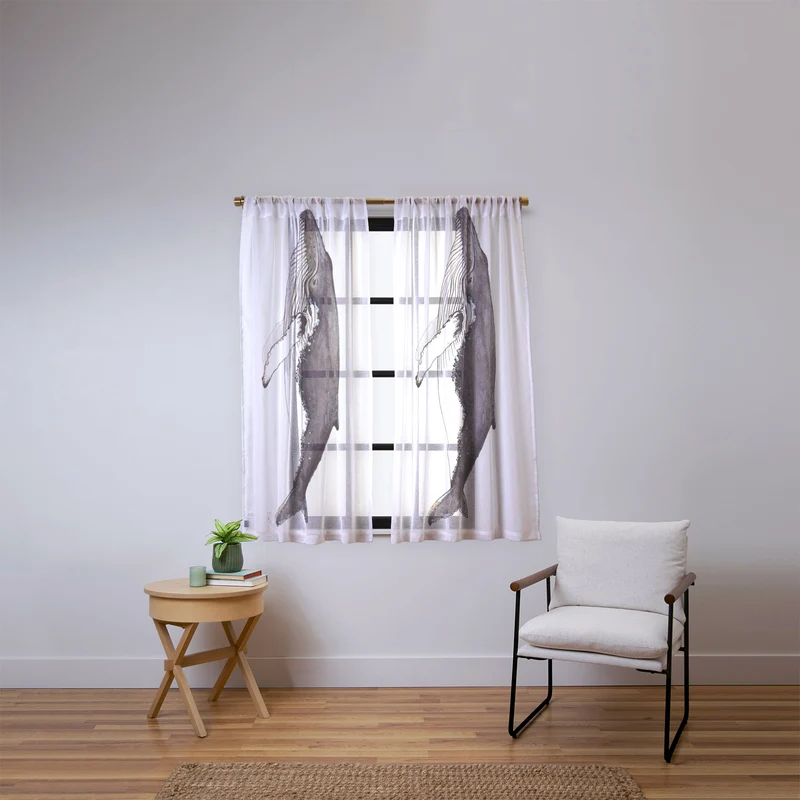 Humpback whale Window Curtain