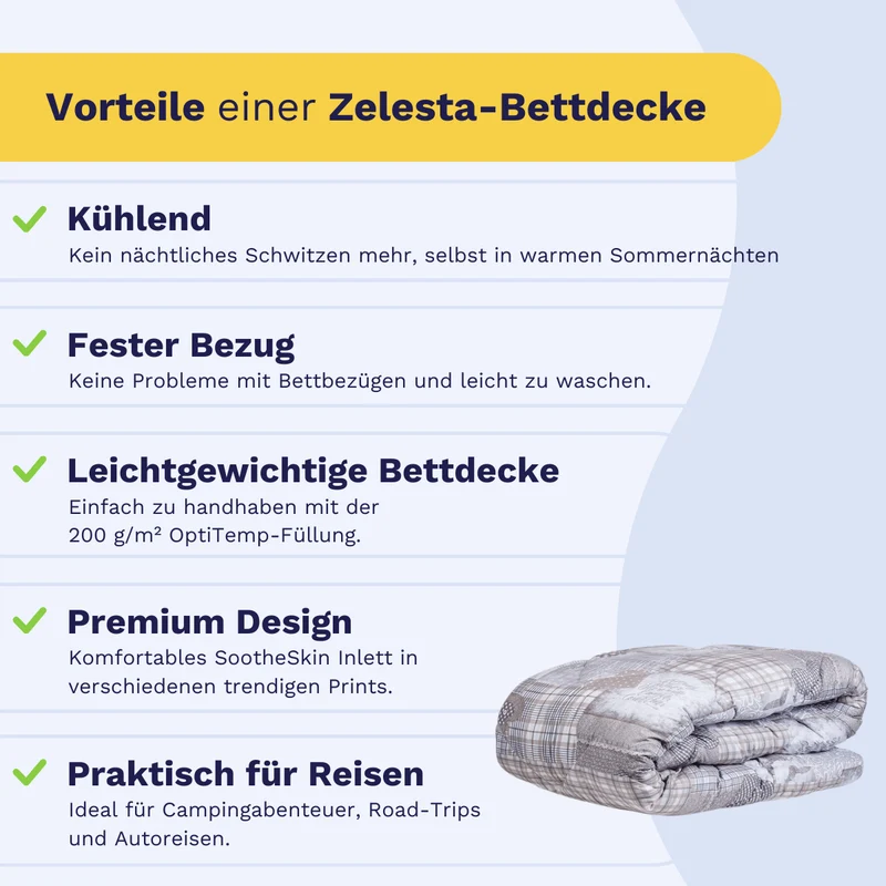 Zelesta Comfort Design Sommerbettdecke - Patchwork Hearts