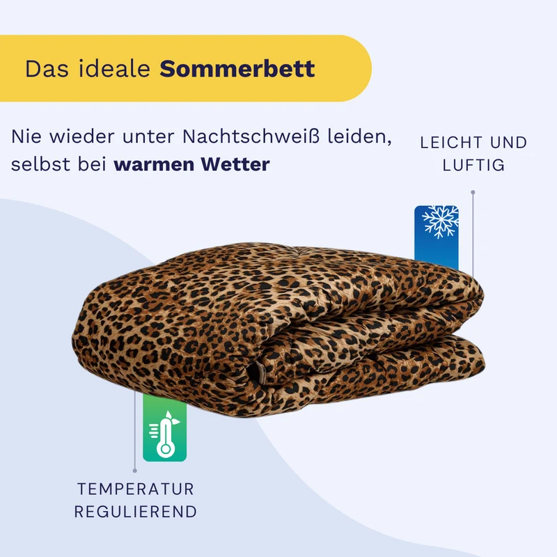 Zelesta Comfort Design Sommerbettdecke - Jaguar Skin