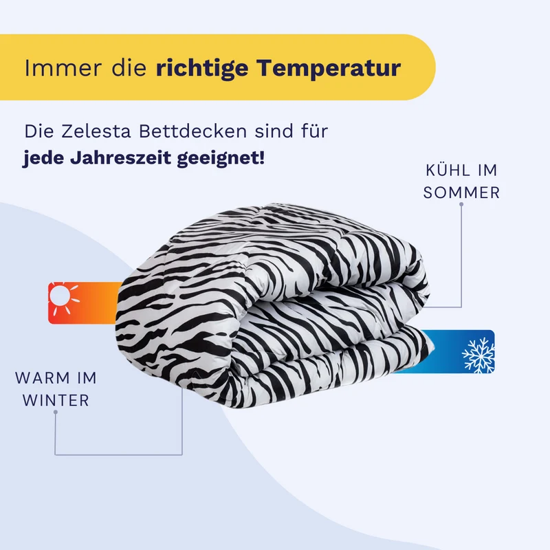 Zelesta Comfort Design Bettdecke - Zebrafell