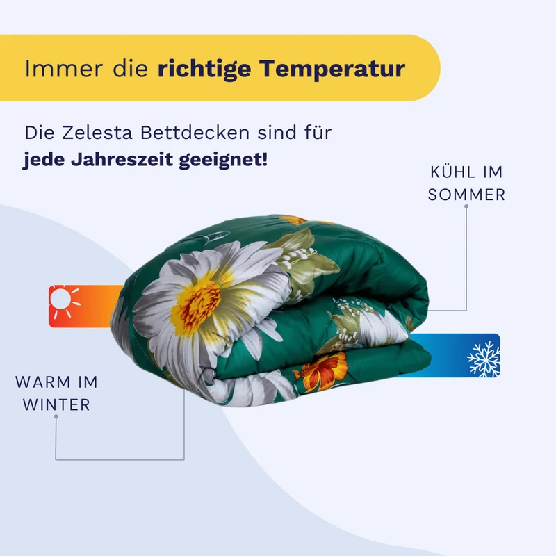 Zelesta Comfort Design Bettdecke - Frühlingsblumen