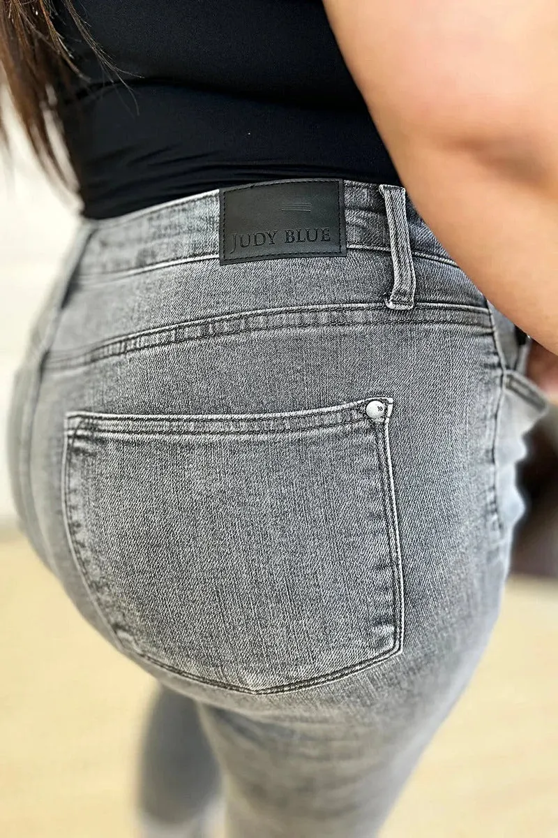 Judy Blue Capri-broek met hoge taille en knoopsluiting voor dames - stijlvolle en comfortabele zomerkleding