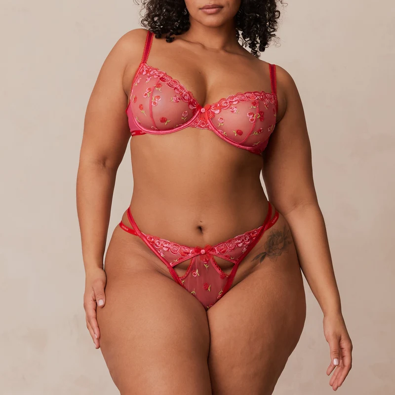 Blush Embroidered Balcony BH - Felroze