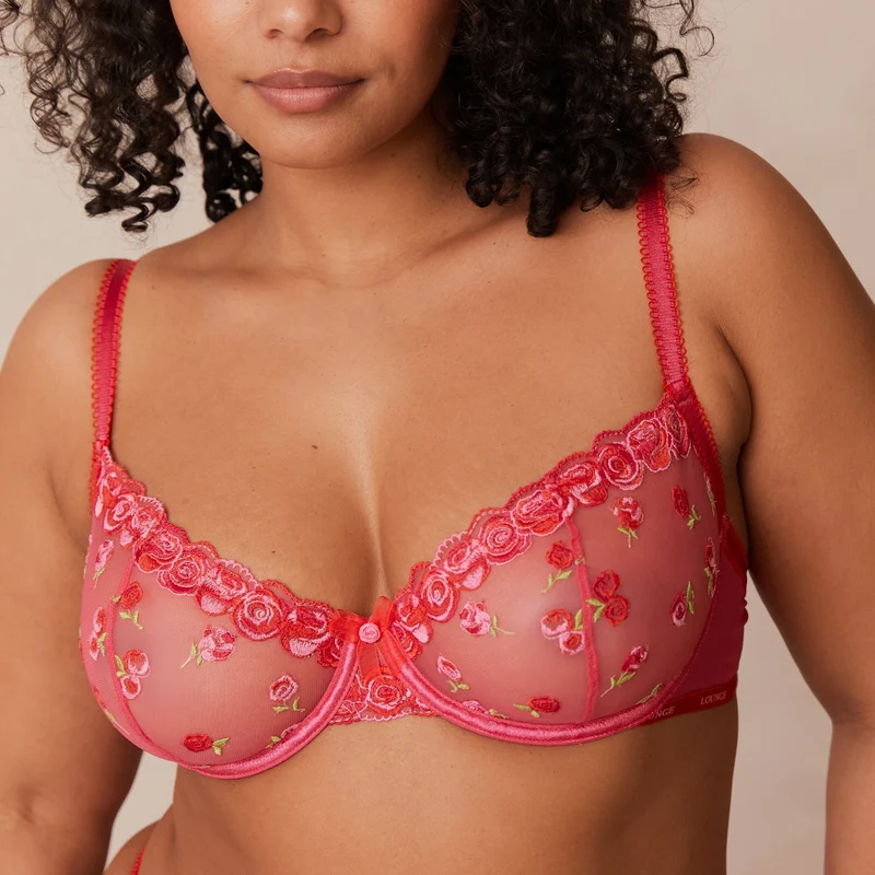 Blush Embroidered Balcony BH - Felroze