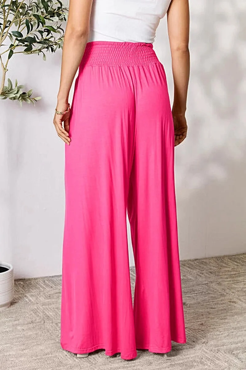 Elegante broek met wijde pijpen en elastische tailleband - Comfortabele, ondoorzichtige stof, verkrijgbaar in maat S-3XL