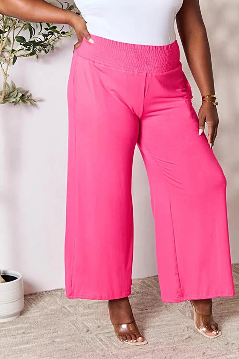 Elegante broek met wijde pijpen en elastische tailleband - Comfortabele, ondoorzichtige stof, verkrijgbaar in maat S-3XL