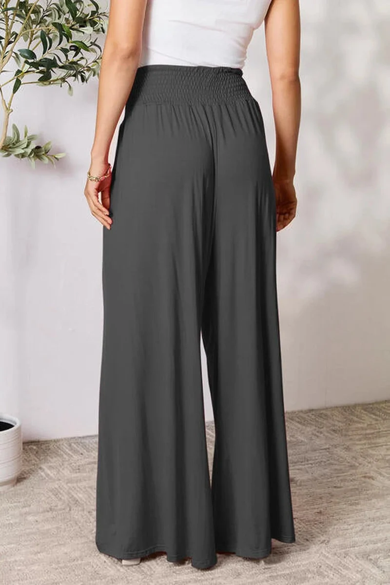 Elegante broek met wijde pijpen en elastische tailleband - Comfortabele, ondoorzichtige stof, verkrijgbaar in maat S-3XL