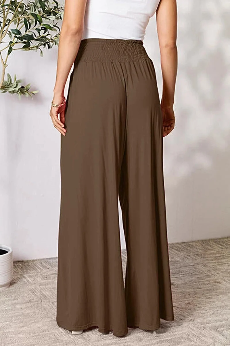 Elegante broek met wijde pijpen en elastische tailleband - Comfortabele, ondoorzichtige stof, verkrijgbaar in maat S-3XL