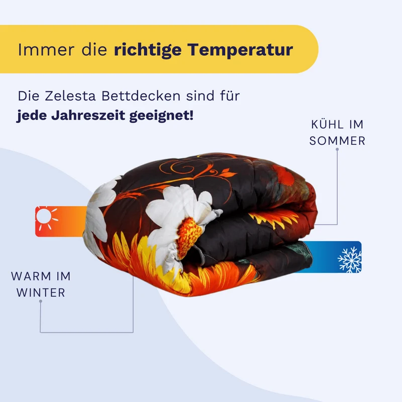 Zelesta Comfort Design Bettdecke - Sommerblumen