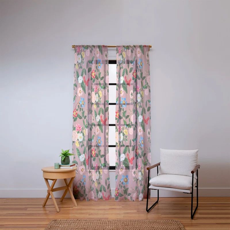 Early June Blush Window Curtain