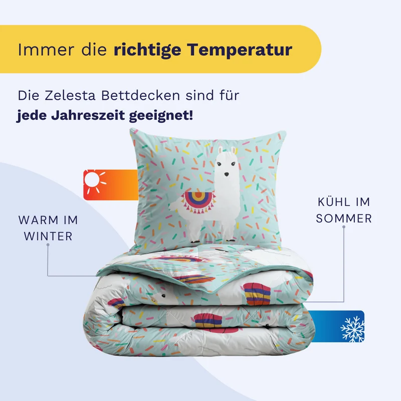 Zelesta Comfort Kids Bettdecke - Party Lama