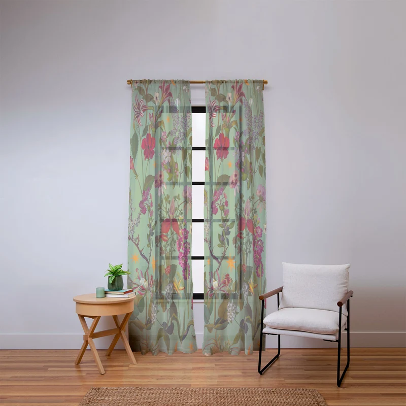 Amryllis Star Sage Window Curtain