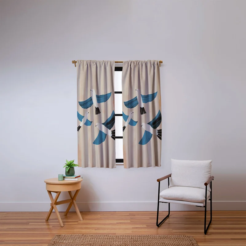 Seabird Trio Window Curtain