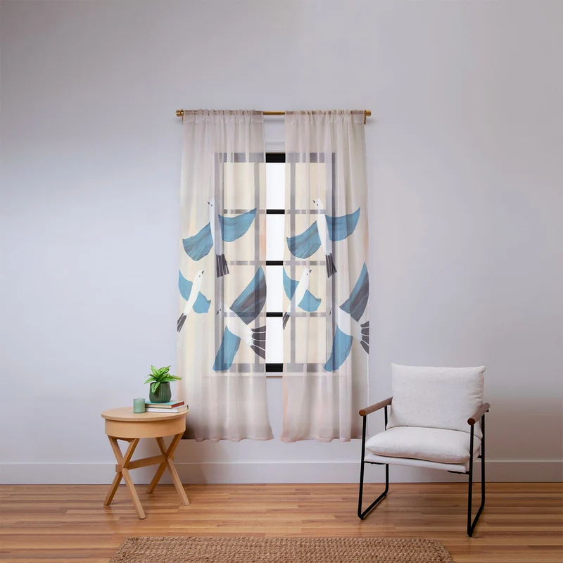 Seabird Trio Window Curtain