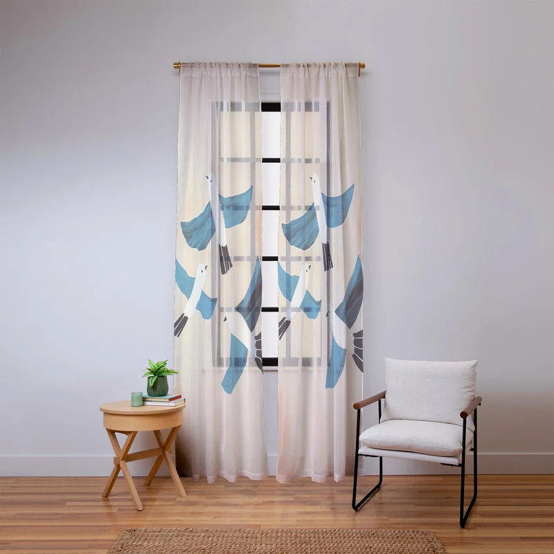 Seabird Trio Window Curtain
