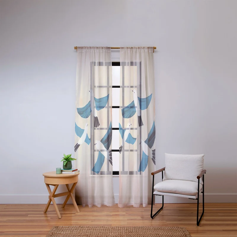 Seabird Trio Window Curtain